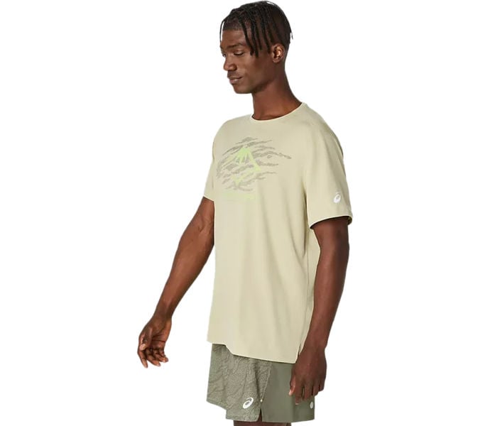 Asics FUJITRAIL LOGO SS LÖPARTSHIRT Beige