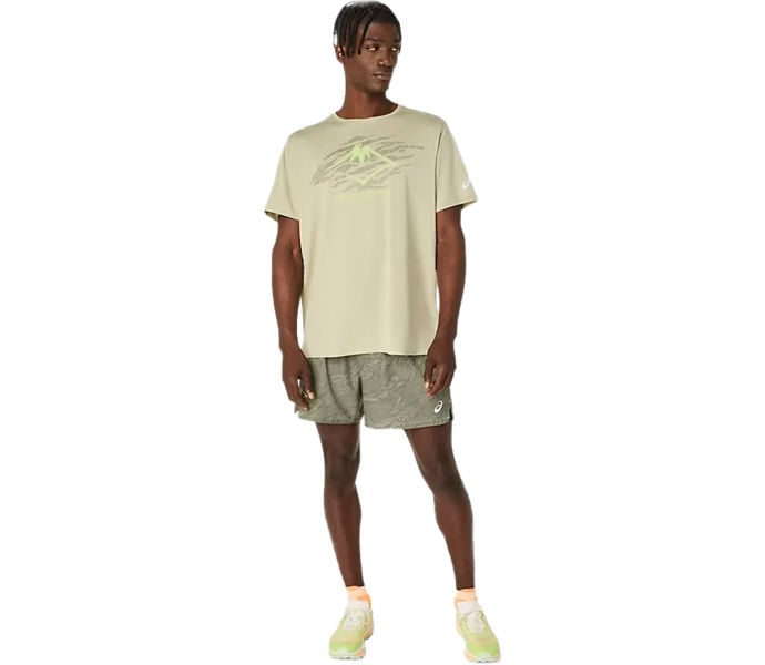 Asics FUJITRAIL LOGO SS LÖPARTSHIRT Beige