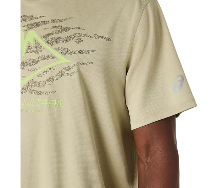 Asics FUJITRAIL LOGO SS LÖPARTSHIRT Beige