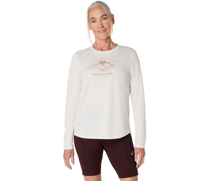 Asics FUJITRAIL LOGO LS TOP LÖPARTRÖJA Vit