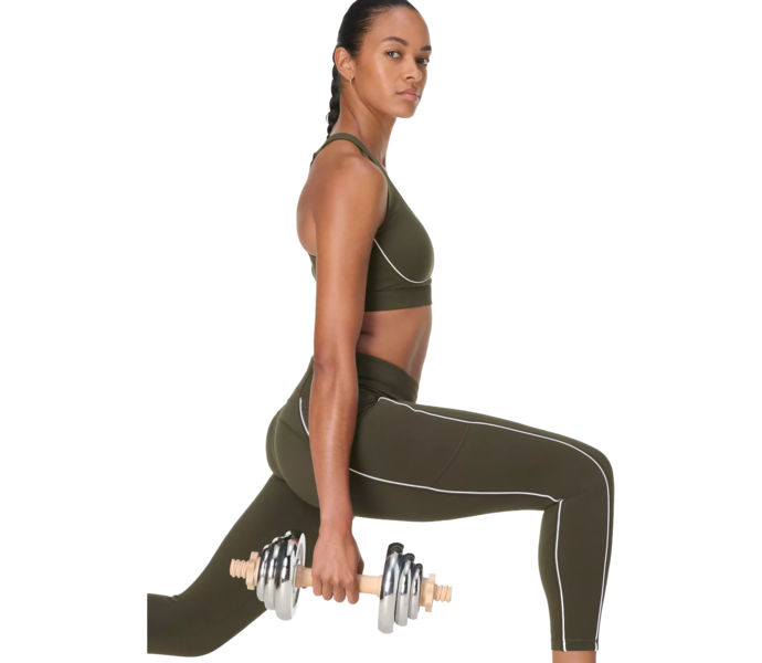 Sweaty Betty POWER WORKOUT LEGGINGS WITH PIPING LÖPARTIGHTS Grön