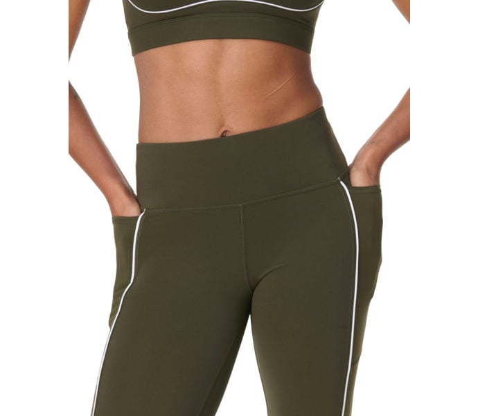 Sweaty Betty POWER WORKOUT LEGGINGS WITH PIPING LÖPARTIGHTS Grön