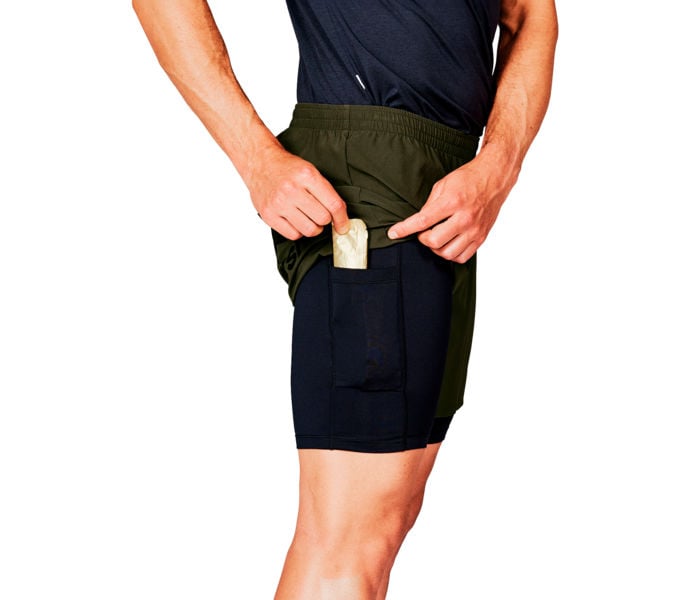SAYSKY PACE 2IN1 SHORTS 5" LÖPARSHORTS Grön