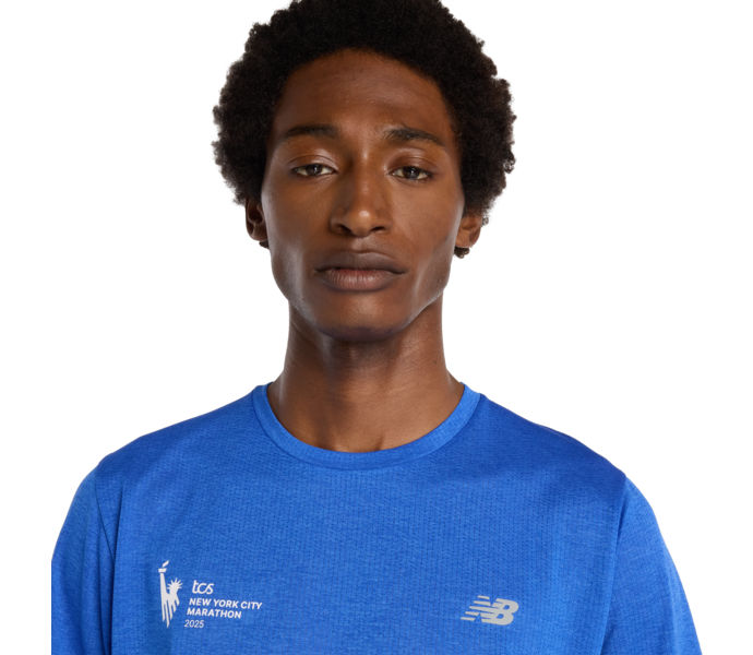New Balance NYC MARATHON ATHLETICS LÖPARTSHIRT Blå