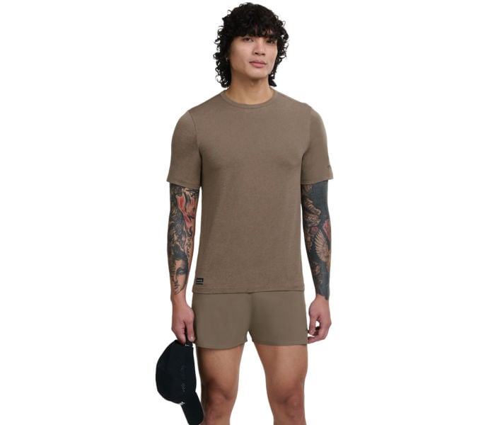 Saucony STOPWATCH SHORT SLEEVE LÖPARTSHIRT Brun