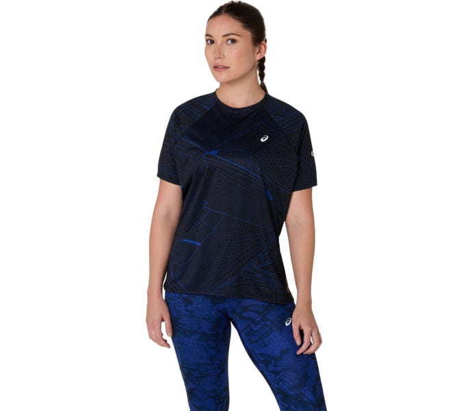 Asics ROAD LITE-SHOW SS TOP LÖPARTSHIRT Blå