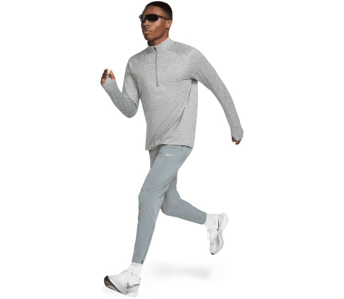 Nike DRI-FIT STRIDE HALF ZIP LÖPARTRÖJA Grå