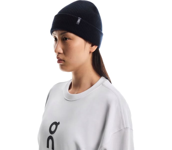 ON MERINO BEANIE LÖPARMÖSSA Blå