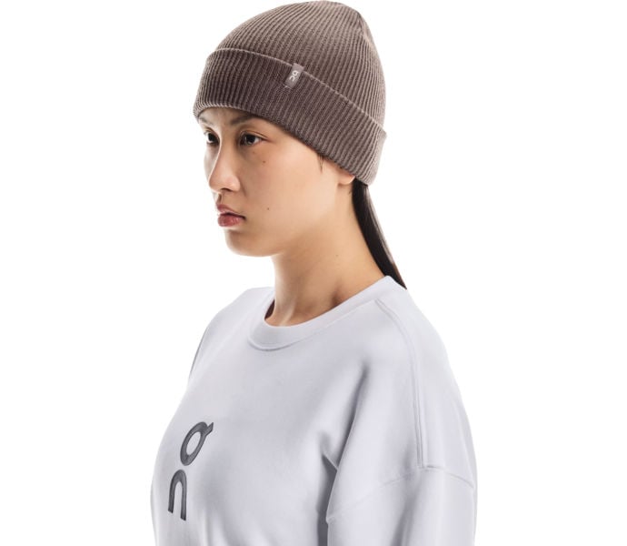 ON MERINO BEANIE LÖPARMÖSSA Beige