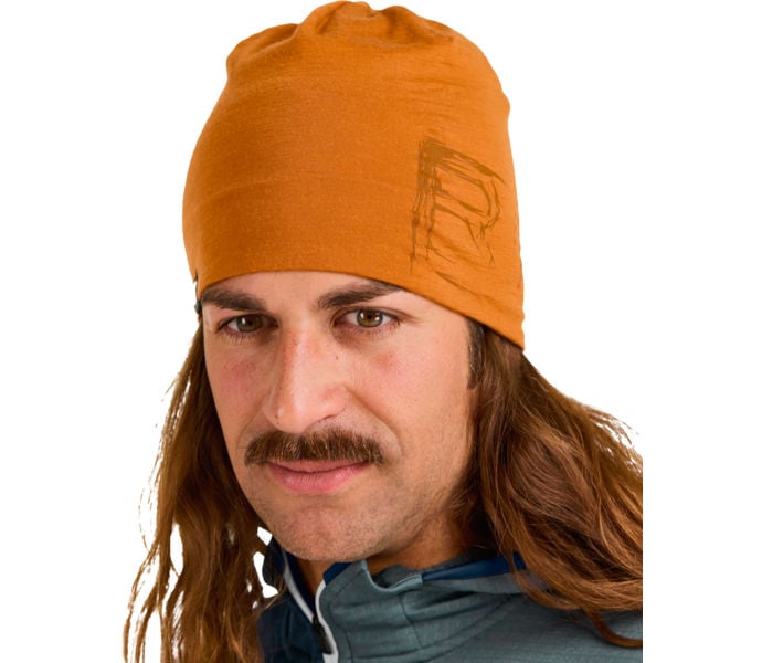 Ortovox 120 TEC LOGO BEANIE LÖPARMÖSSA Orange