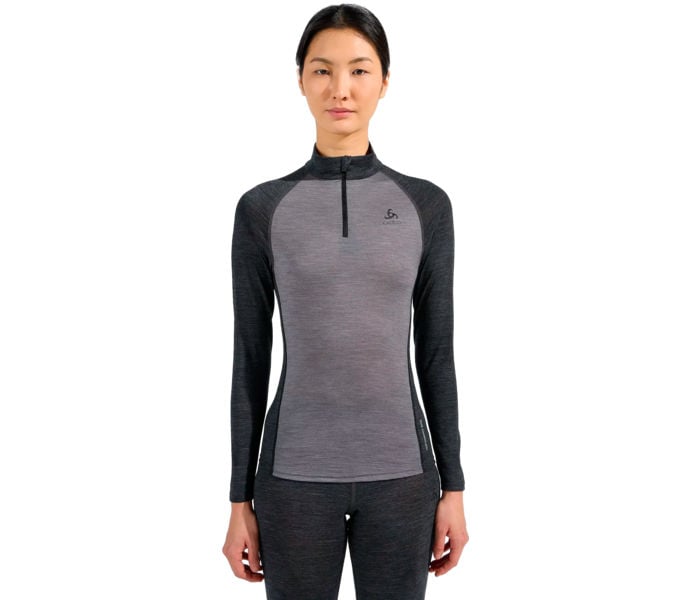 Odlo Performance Wool 150 Base Layer Half Zip LÖPARTRÖJA Grå