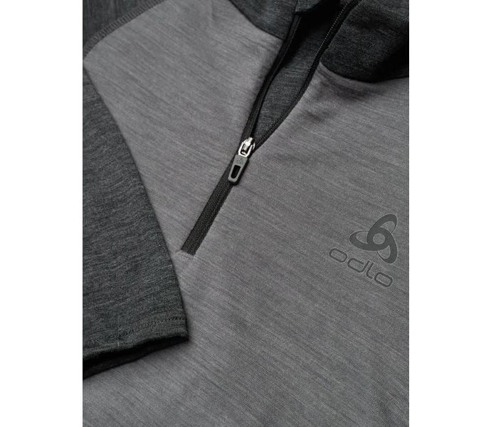 Odlo Performance Wool 150 Base Layer Half Zip LÖPARTRÖJA Grå