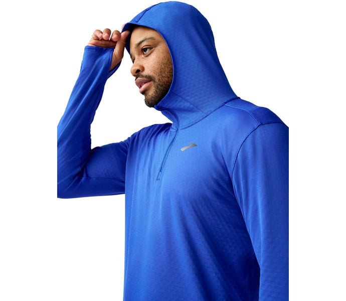 Brooks NOTCH THERMAL HOODIE 3.0 LÖPARTRÖJA Blå