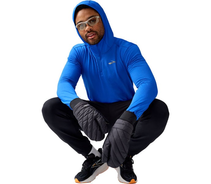 Brooks NOTCH THERMAL HOODIE 3.0 LÖPARTRÖJA Blå