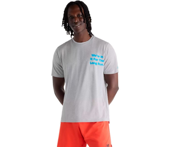 New Balance RC ESSENTIAL GRAPHIC T-SHIRT Grå