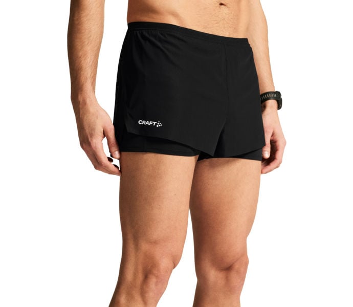 Craft RACE DAY SPLIT SHORTS LÖPARSHORTS Svart