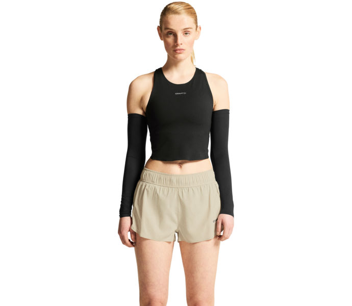 Craft HYPERVENT CROPPED POCKET SINGLET LÖPARLINNE Svart