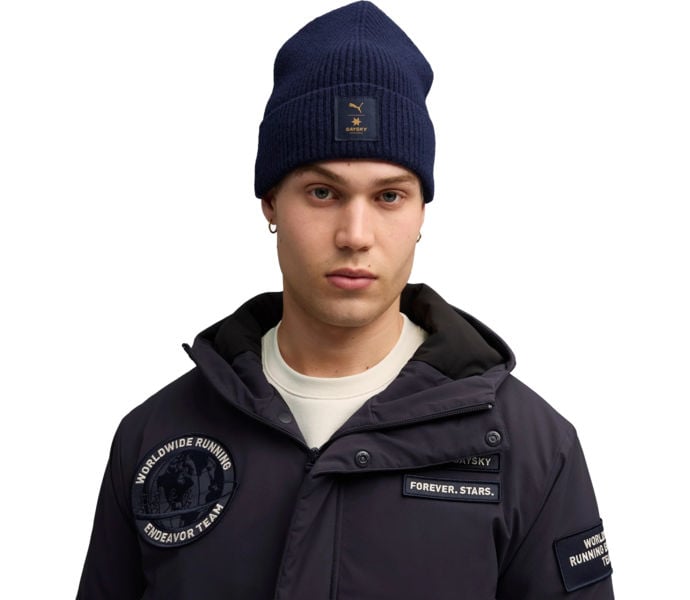Puma PUMA X SAYSKY MERINO MID CROWN BEANIE MÖSSA Blå