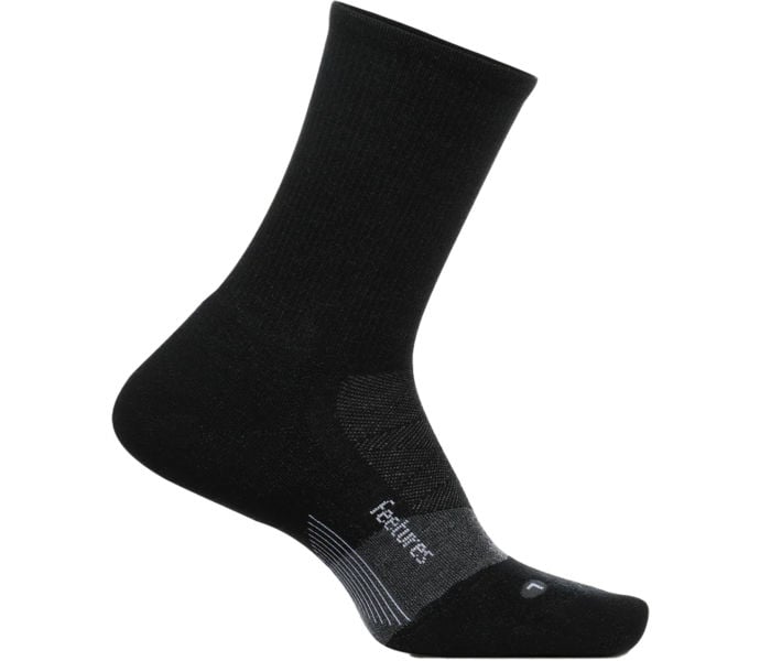 Feetures MERINO 10 ULTRA LIGHT MINI CREW LÖPARSTRUMPOR Svart