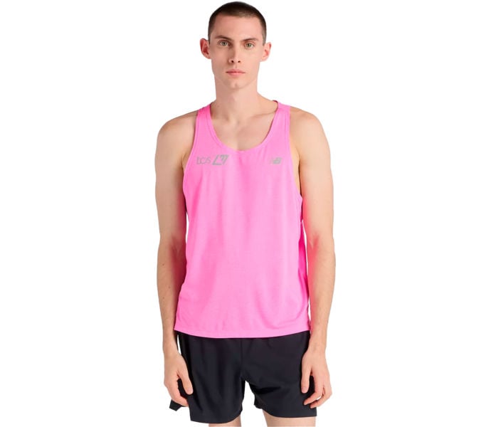 New Balance LONDON MARATHON ATHLETICS SINGLET LÖPARLINNE Rosa