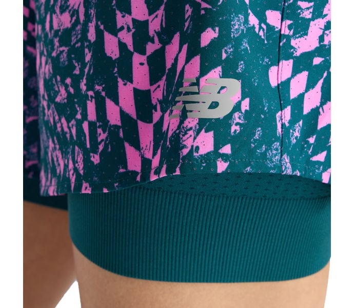 New Balance LONDON MARATHON RC PRINTED 2-IN-1 3'' LÖPARSHORTS Flerfärgad