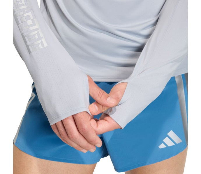 adidas ADIZERO HE LS LÖPARTRÖJA Grå