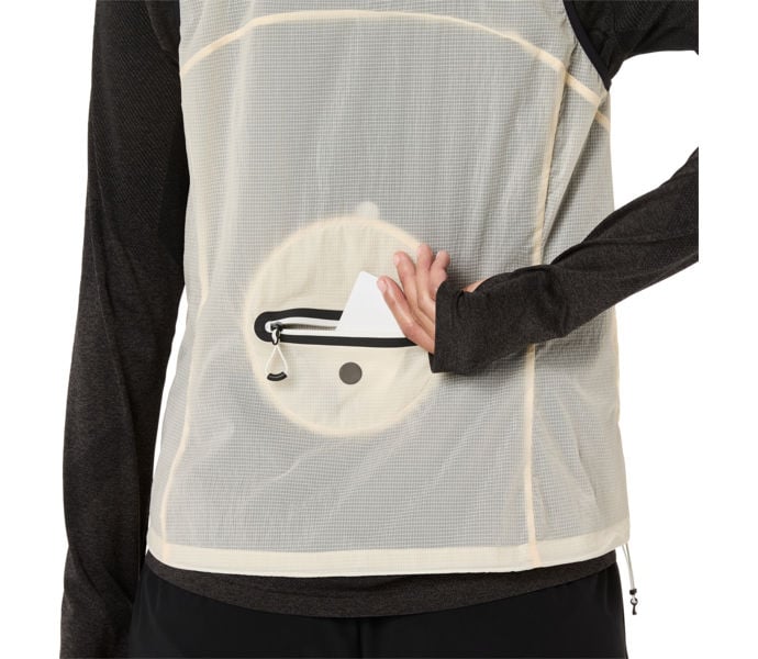 Asics METARUN PACKABLE GILET LÖPARVÄST Beige