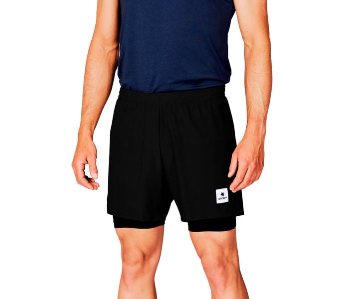 SAYSKY PACE 2IN1 SHORTS 5" LÖPARSHORTS Svart