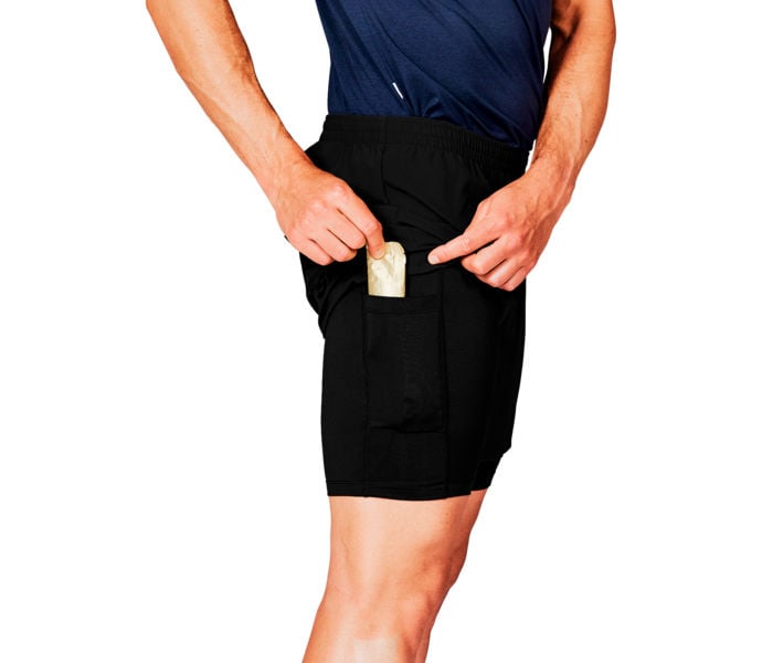 SAYSKY PACE 2IN1 SHORTS 5" LÖPARSHORTS Svart
