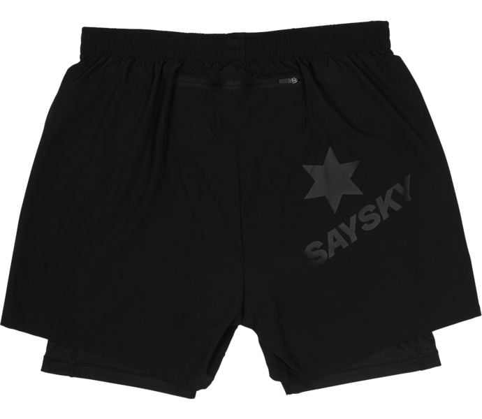 SAYSKY PACE 2IN1 SHORTS 5" LÖPARSHORTS Svart