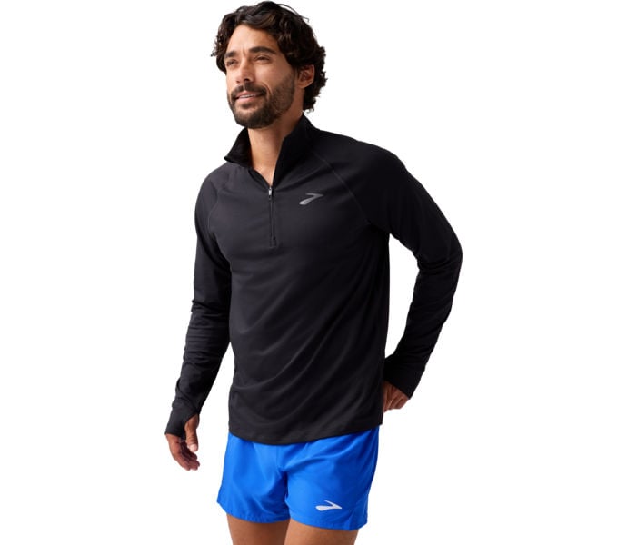 Brooks DASH 1/4 ZIP 3.0 LÖPARTRÖJA Svart