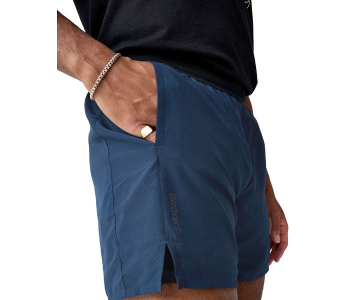 Brooks DASH 2-IN-1 SHORT 6'' LÖPARSHORTS Blå