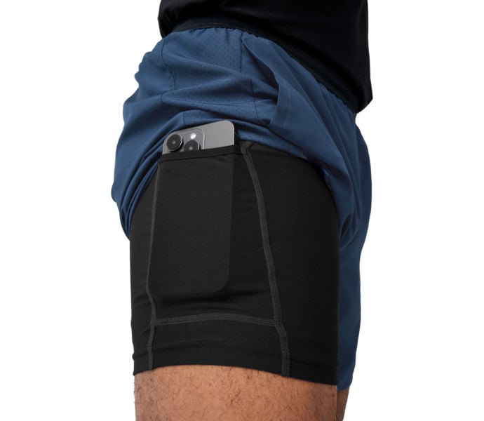 Brooks DASH 2-IN-1 SHORT 6'' LÖPARSHORTS Blå