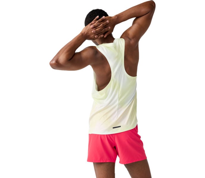 Brooks DASH SINGLET PRINTED LÖPARLINNE Gul