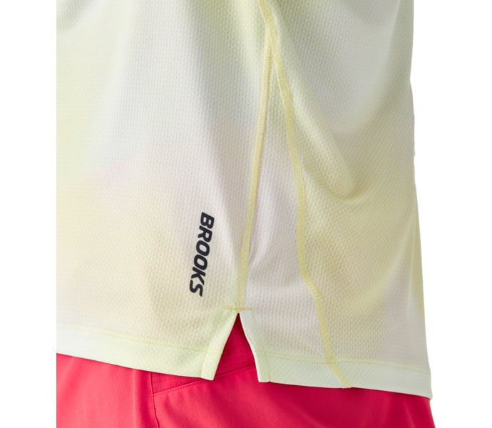 Brooks DASH SINGLET PRINTED LÖPARLINNE Gul