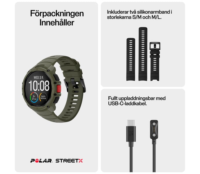 Polar STREET X SPORTKLOCKA Grön