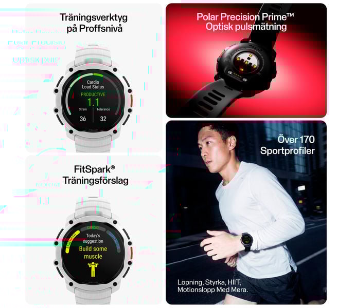 Polar STREET X SPORTKLOCKA Vit