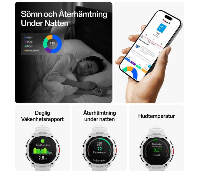 Polar STREET X SPORTKLOCKA Vit