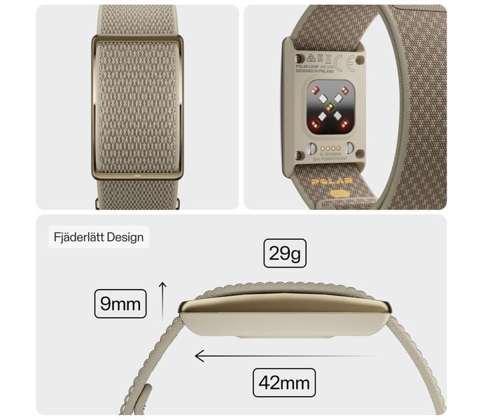Polar LOOP HÄLSOARMBAND Beige