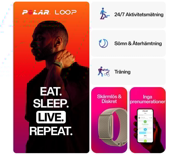 Polar LOOP HÄLSOARMBAND Beige