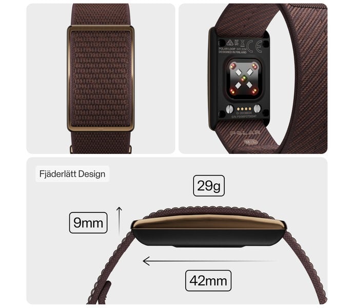 Polar LOOP HÄLSOARMBAND Brun
