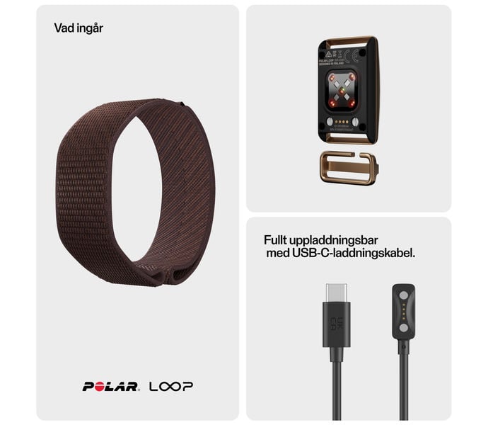 Polar LOOP HÄLSOARMBAND Brun