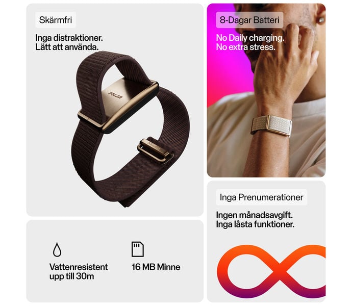 Polar LOOP HÄLSOARMBAND Brun