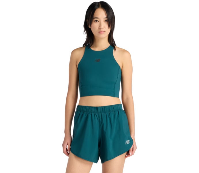 New Balance RC ELITE STORAGE CROP TANK LÖPARLINNE Grön