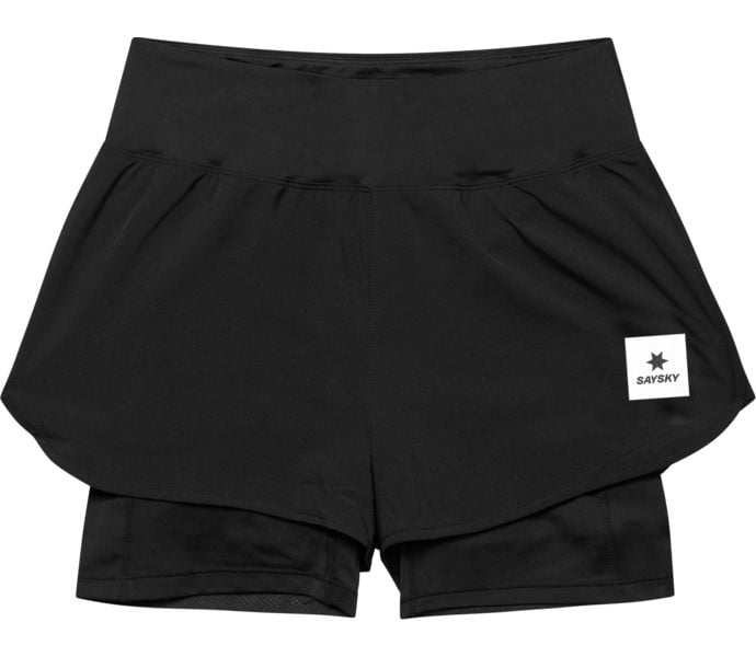 SAYSKY PACE 2 IN 1 3 INCH LÖPARSHORTS Svart