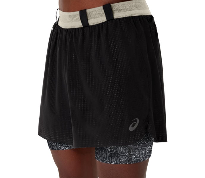 Asics LIMITED SERIES METARUN 4'' 2 IN 1 SHORT LÖPARSHORTS Svart