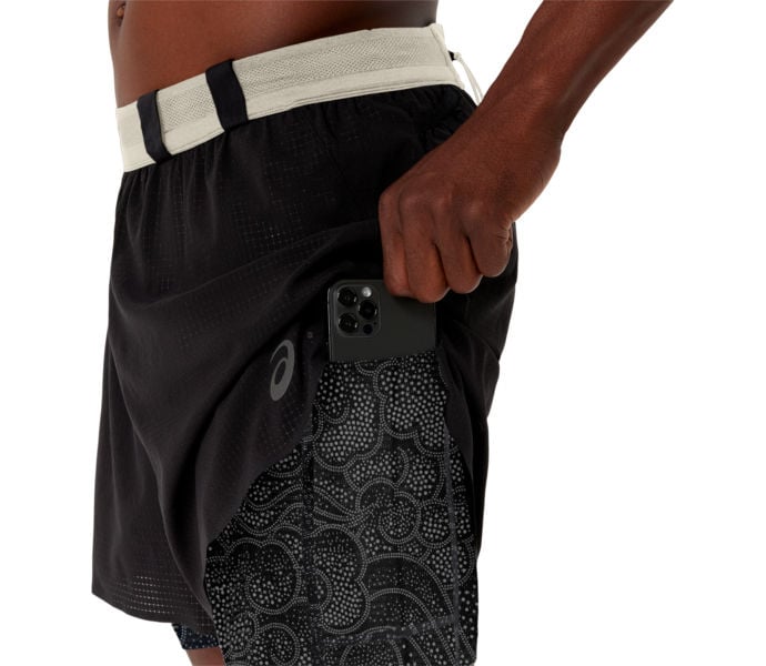Asics LIMITED SERIES METARUN 4'' 2 IN 1 SHORT LÖPARSHORTS Svart