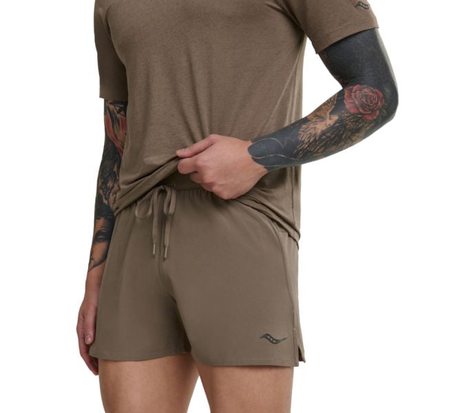 Saucony OUTPACE 3'' SHORT LÖPARSHORTS Brun