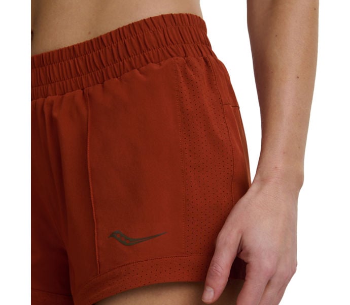 Saucony OUTPACE 3'' SHORT LÖPARSHORTS Röd