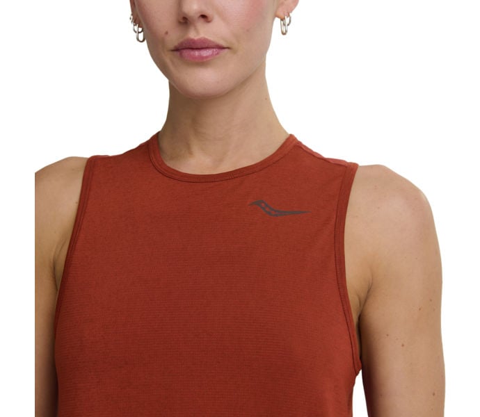 Saucony STOPWATCH CROP TANK LÖPARLINNE Röd